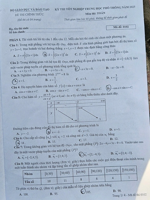 đề thi toán - Ảnh 2.