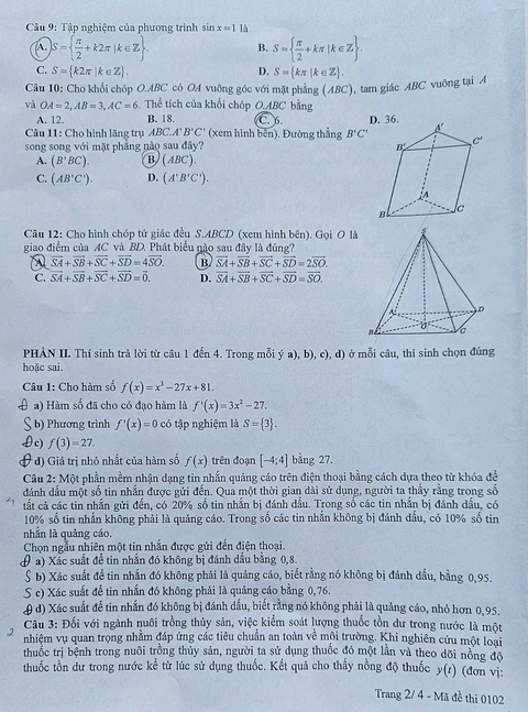 đề thi toán - Ảnh 3.