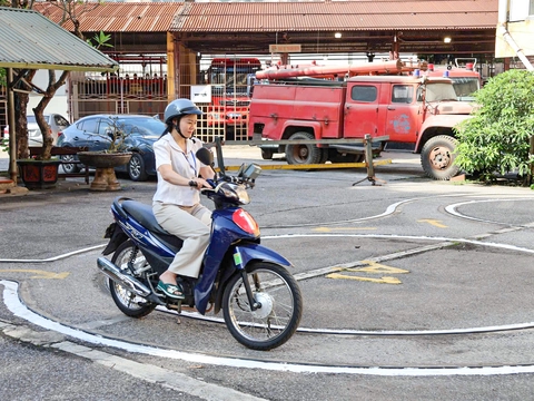Công an Hà Nội bắt đầu tổ chức sát hạch giấy phép lái xe máy - Ảnh 8.