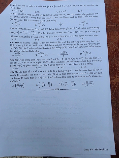 đề thi toán - Ảnh 10.