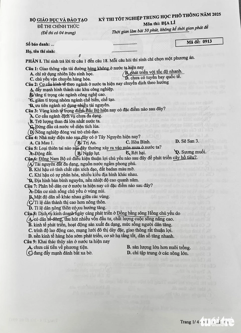 môn địa lý - Ảnh 2.