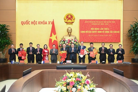 Chủ tịch Quốc hội Trần Thanh Mẫn trao các quyết định về nhân sự mới - Ảnh 1.