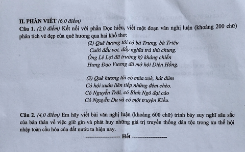 Sĩ tử Bình Định thích thú với đề văn giữ gìn giá trị truyền thống trong xu thế hội nhập - Ảnh 3.