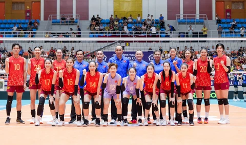 Dùng đội hình 2, bóng chuyền nữ Việt Nam vẫn thắng áp đảo ngày ra quân AVC Nations Cup - Ảnh 1.