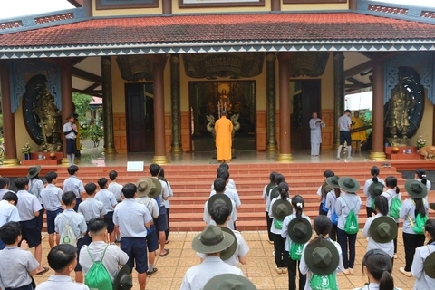 Đúng 6h sáng nay, Hơn 18.000 ngôi chùa, tự viện trên cả nước đồng loạt cầu Quốc thái dân an - Ảnh 8. Quốc thái dân an - Ảnh 8.