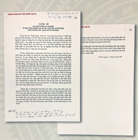Xem lại thời khắc Tổng thống Bill Clinton tuyên bố bình thường hóa quan hệ với Việt Nam 30 năm trước - Ảnh 3. bình thường hóa quan hệ - Ảnh 4.