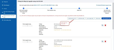 Cách thức đăng ký nguyện vọng xét tuyển trên hệ thống của bộ- Ảnh 7. Cách thức đăng ký nguyện vọng xét tuyển trên hệ thống của bộ- Ảnh 7.