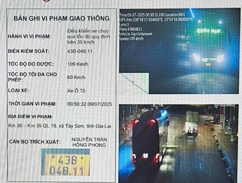 Xe khách giường nằm 'đua tốc độ' 109km/h trên đoạn đường giới hạn 60km/h- Ảnh 1. Xe khách giường nằm 'đua tốc độ' 109km/h trên đoạn đường giới hạn 60km/h- Ảnh 1.