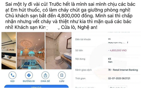 Khách phải đền 4,8 triệu đồng vì hút thuốc lá làm thủng nệm khách sạn - Ảnh 1.