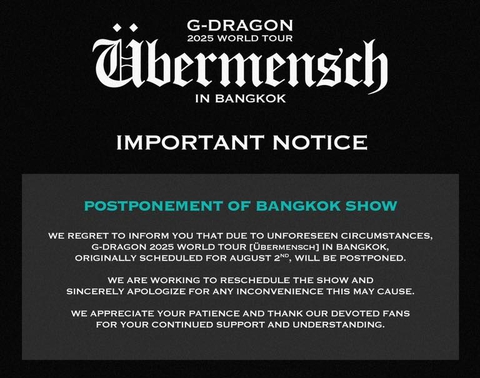 G-Dragon bất ngờ hoãn concert khiến fan Việt hoang mang - Ảnh 2. G-Dragon bất ngờ hoãn concert khiến fan Việt hoang mang - Ảnh 2.