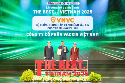 VNVC là Hệ thống trung tâm tiêm chủng tốt nhất Việt Nam 2025 - Ảnh 1.