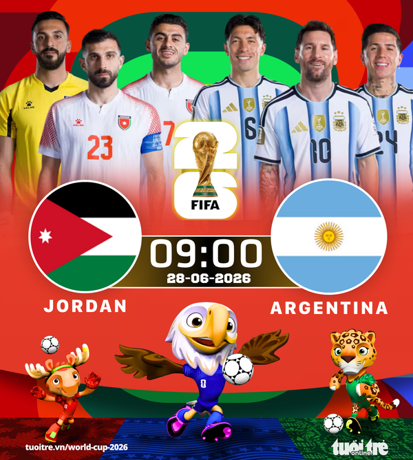 Lịch thi đấu World Cup 28-6: Jordan vs Argentina