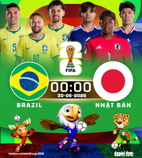 Lịch thi đấu vòng 1/16 World Cup 30-6: Brazil vs Nhật Bản