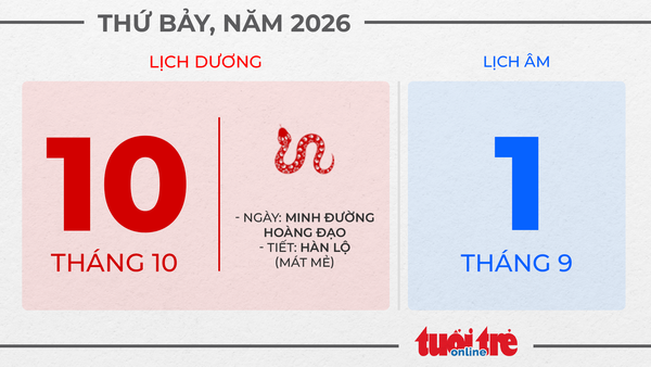 4. Thứ bảy, ngày 10 tháng 10 năm 2026