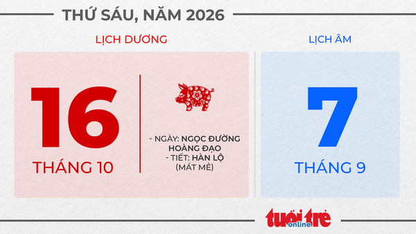 7. Thứ sáu, ngày 16 tháng 10 năm 2026