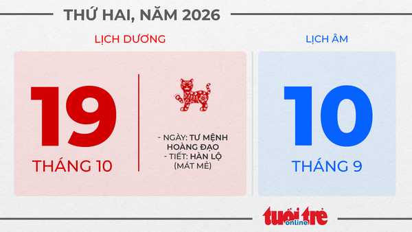8. Thứ hai, ngày 19 tháng 10 năm 2026