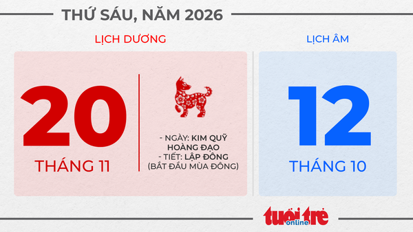 10. Thứ sáu, ngày 20 tháng 11 năm 2026