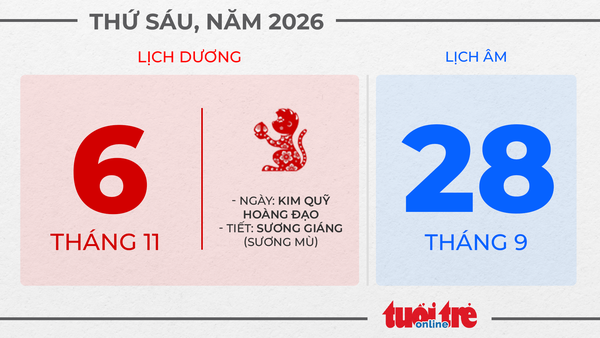 3. Thứ sáu, ngày 6 tháng 11 năm 2026