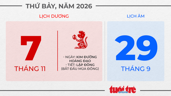 4. Thứ bảy, ngày 7 tháng 11 năm 2026
