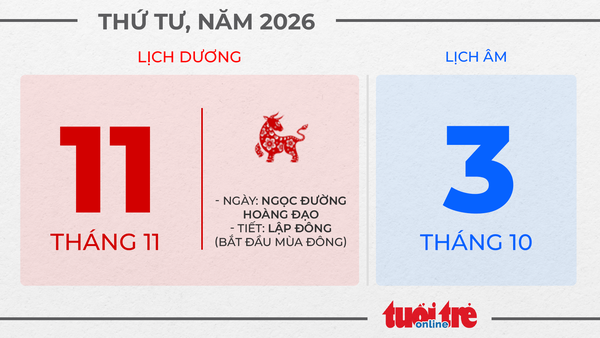 6. Thứ tư, ngày 11 tháng 11 năm 2026