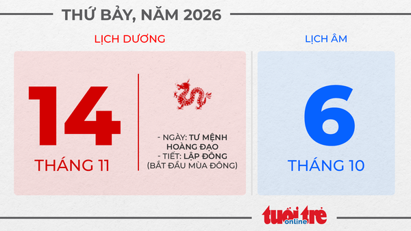 7. Thứ bảy, ngày 14 tháng 11 năm 2026