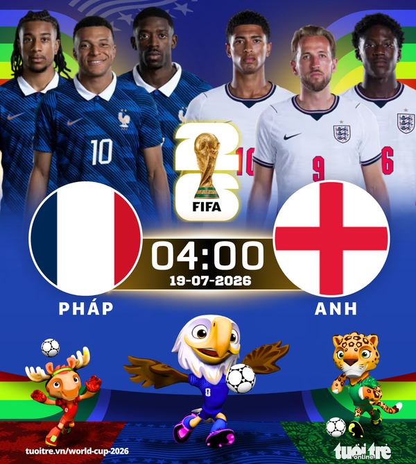 Lịch thi đấu tranh hạng ba World Cup 2026: Pháp vs Anh