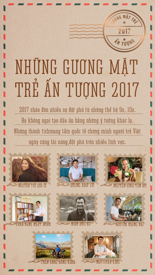 Những gương mặt trẻ ấn tượng 2017