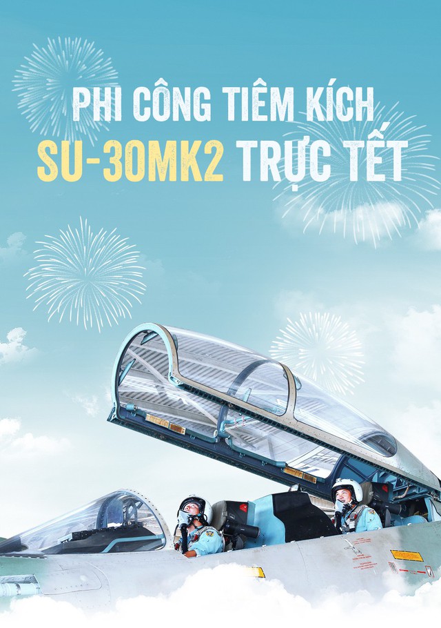 Phi công tiêm kích Su-30MK2 trực Tết