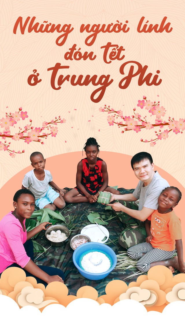 Những người lính đón Tết ở Trung Phi