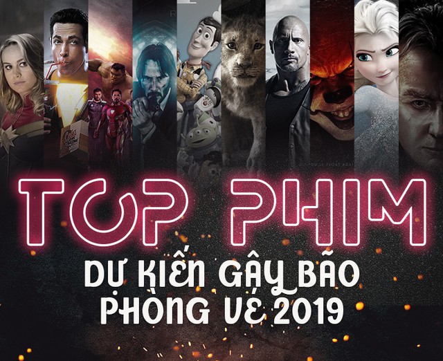 Điểm mặt 10 phim dự kiến gây bão 2019