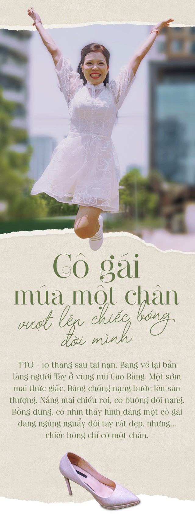 Cô gái múa một chân vượt lên chiếc bóng đời mình
