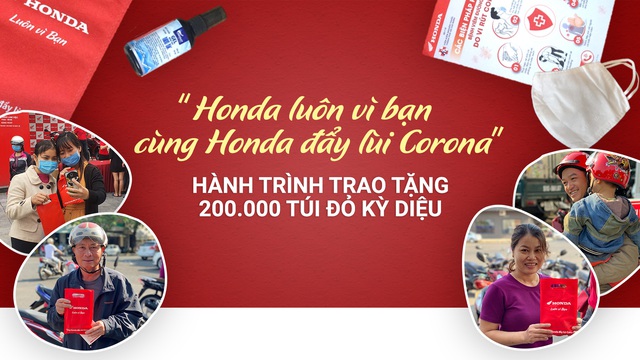 “Honda luôn vì bạn - cùng Honda đẩy lùi Corona” - Hành trình trao tặng 200,000 túi đỏ kỳ diệu