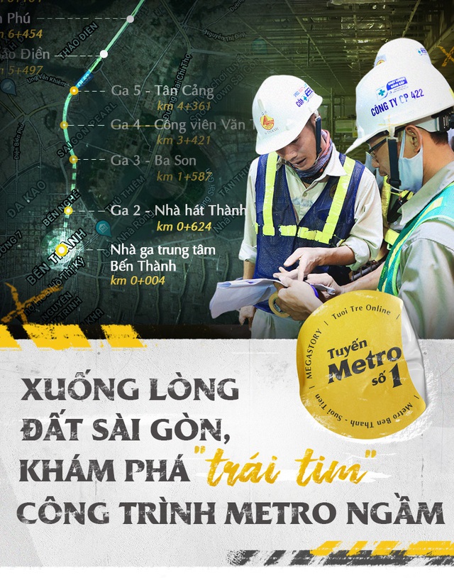 Xuống lòng đất Sài Gòn, khám phá 'trái tim' công trình metro ngầm