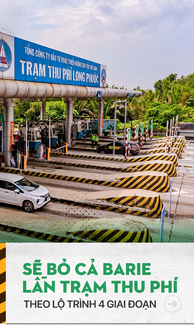 Sẽ bỏ cả barie lẫn trạm thu phí theo lộ trình 4 giai đoạn