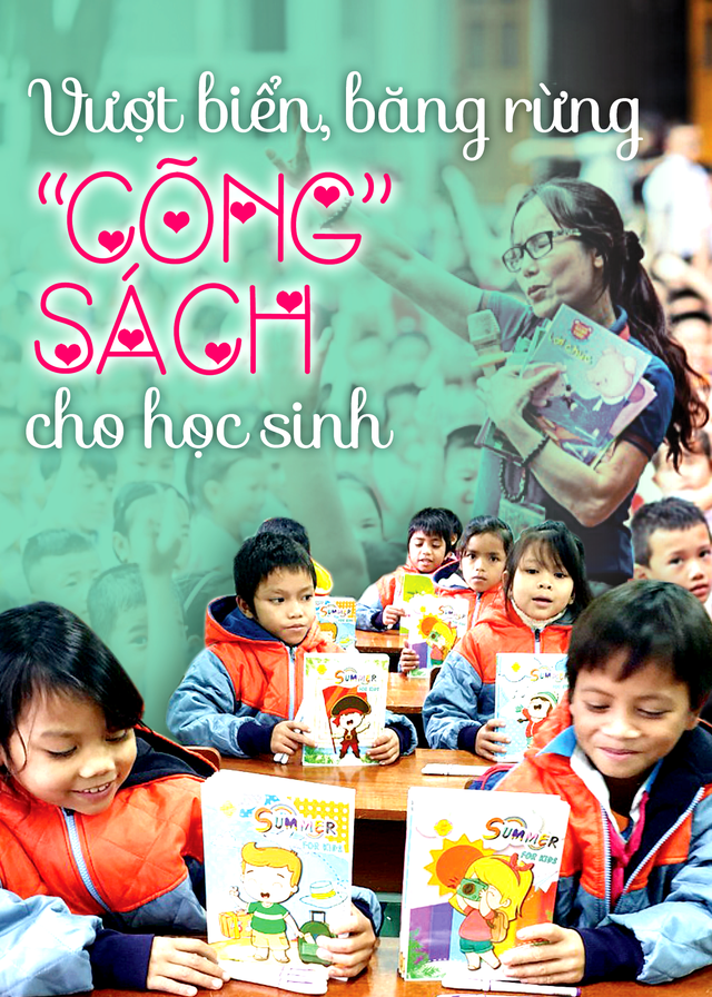 Vượt biển, băng rừng 'cõng' sách cho học sinh