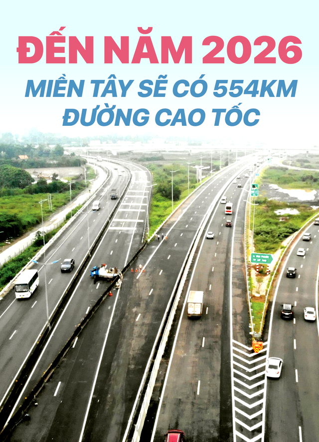 Đến năm 2026 miền Tây sẽ có 554km đường cao tốc