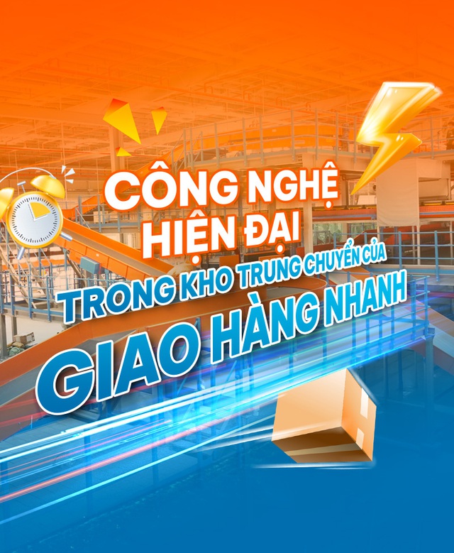 Công nghệ hiện đại trong kho trung chuyển của Giao Hàng Nhanh