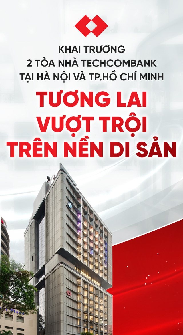 Khai trương 2 tòa nhà Techcombank tại Hà Nội và TP.HCM: Tương lai vượt trội trên nền di sản