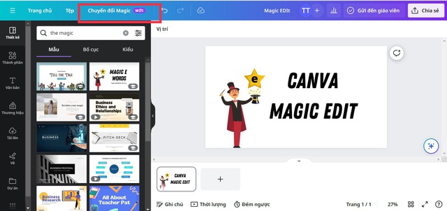 Bộ công cụ AI của Magic Edit vừa được cập nhật mới nhất trên Canva. Ảnh minh họa: Thái Thanh