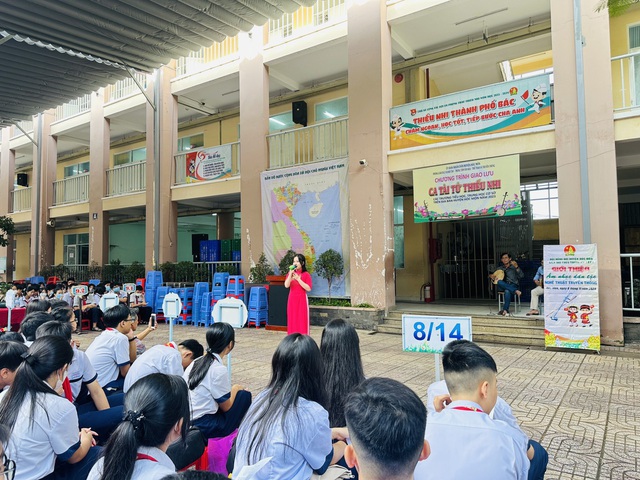 Teen THCS Trung Mỹ Tây 1 ca tài tử, tìm hiểu âm nhạc dân tộc- Ảnh 3.