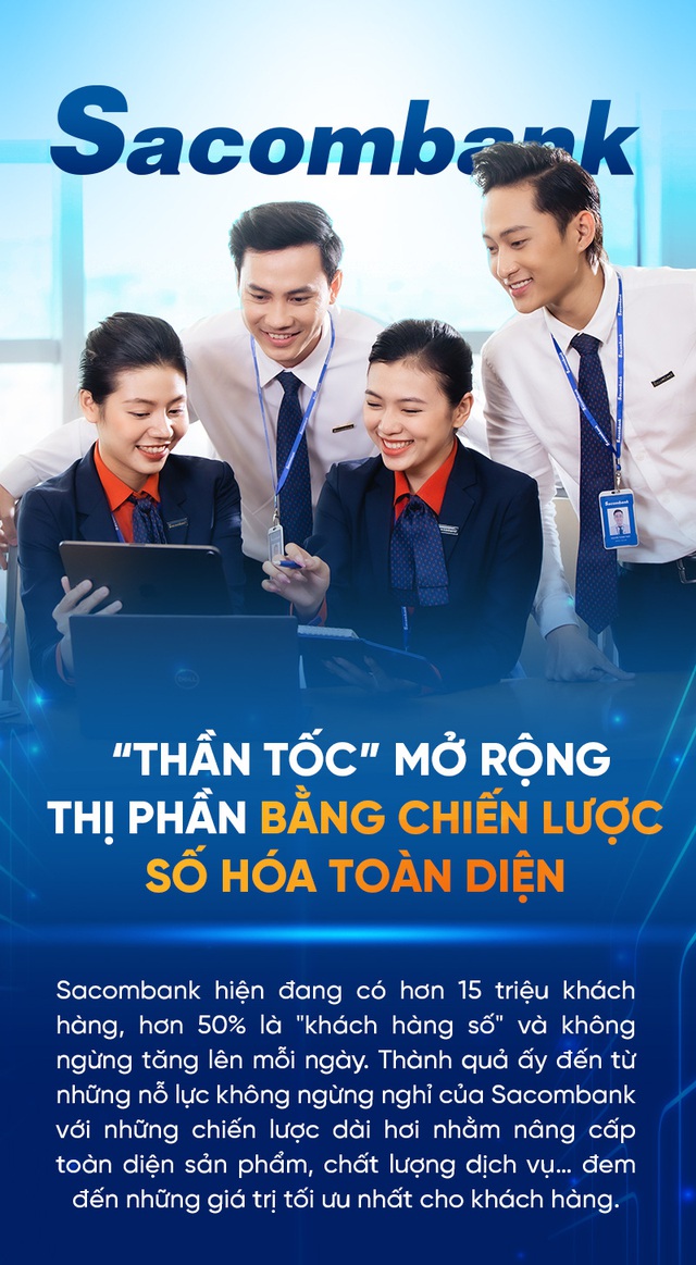 Sacombank 'thần tốc' mở rộng thị phần bằng chiến lược số hóa toàn diện