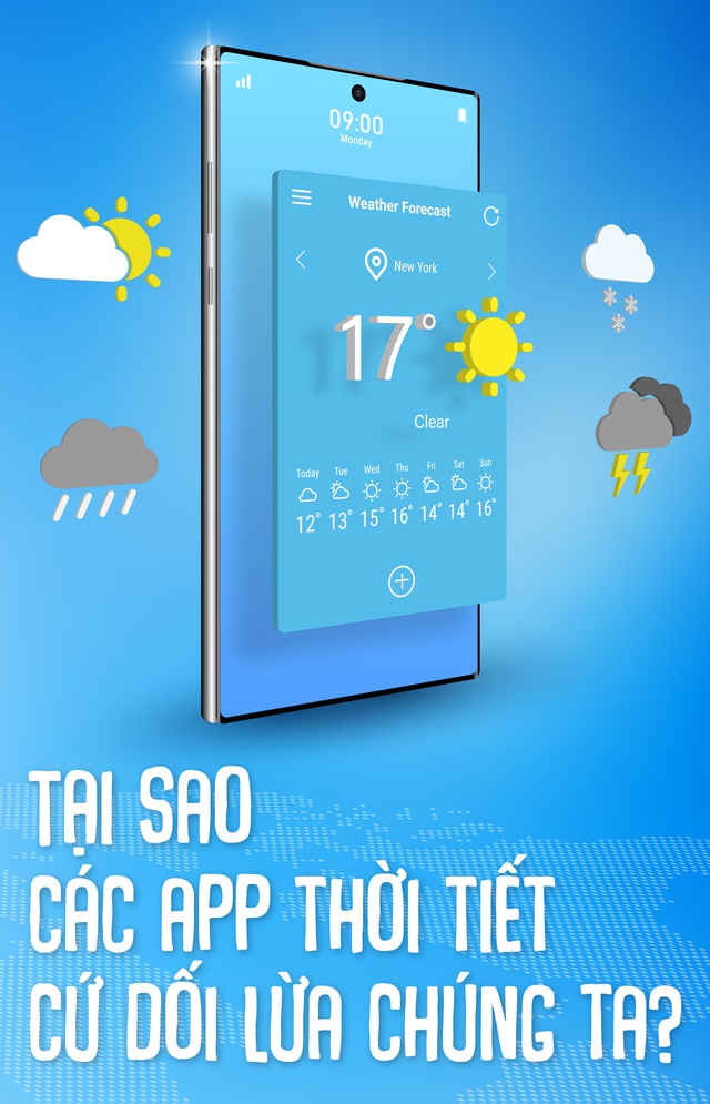 Tại sao các app thời tiết cứ dối lừa chúng ta?