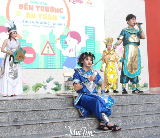 Học về an toàn giao thông thật thú vị với Trường THCS Kim Đồng- Ảnh 2.