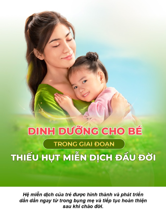 Dinh dưỡng cho bé trong giai đoạn thiếu hụt miễn dịch đầu đời