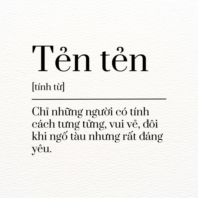 Cụm từ &quot;tẻn tẻn&quot; thường được các bạn trẻ dùng để miêu tả ai đó ngộ nghĩnh, hơi &quot;tồ&quot; và thích làm trò - Đồ họa: CANVA