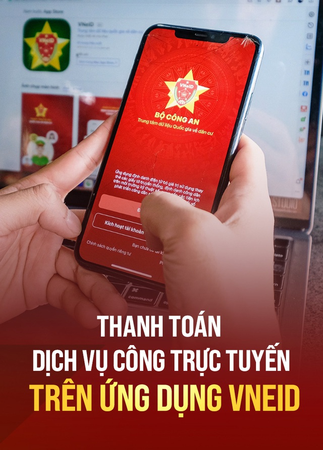Thanh toán dịch vụ công trực tuyến trên ứng dụng VNeID