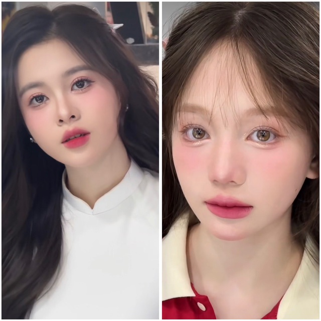 Make up kỷ yếu tông hồng, biến hình bạn gái mèo Tom - xu hướng làm đẹp trên mạng xã hội- Ảnh 1.