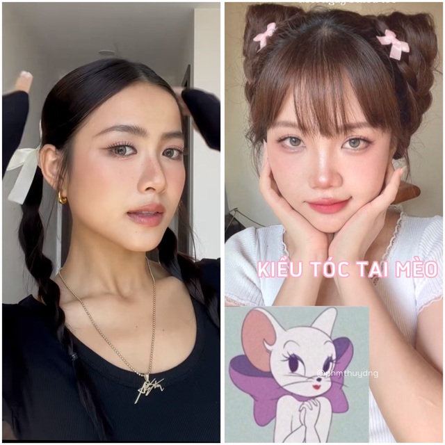 Các kiểu tóc xu hướng trên Tik Tok - Ảnh: CHỤP MÀN HÌNH