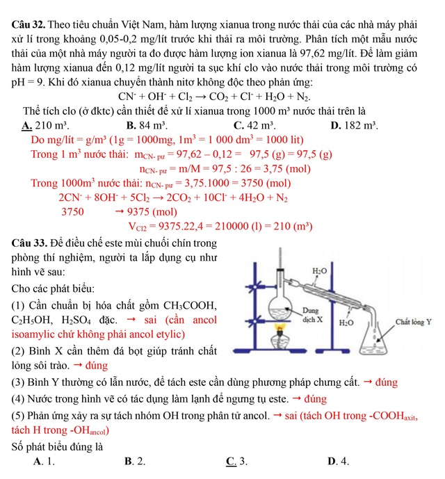 Ôn thi tốt nghiệp THPT 2024: Đề thi thử và gợi ý giải chi tiết môn hóa- Ảnh 10.