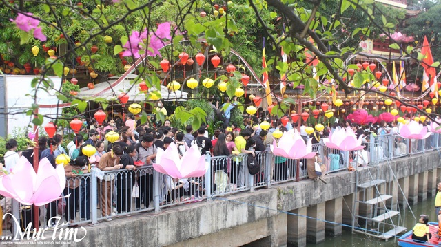 Đông đảo người dân thả đèn hoa đăng mừng đại lễ Phật Đản- Ảnh 2.
